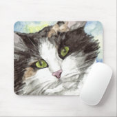 Zwarte en witte kat muismat (Met muis)