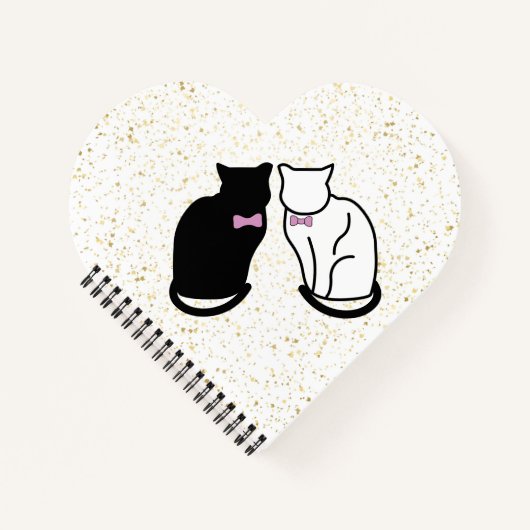 Zwarte en witte kat notitieboek (Voorkant)