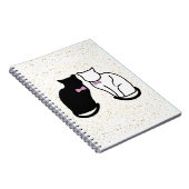 Zwarte en witte kat notitieboek (Rechterzijde)