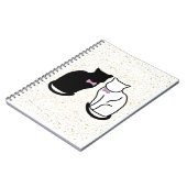 Zwarte en witte kat notitieboek (Linkerzijde)