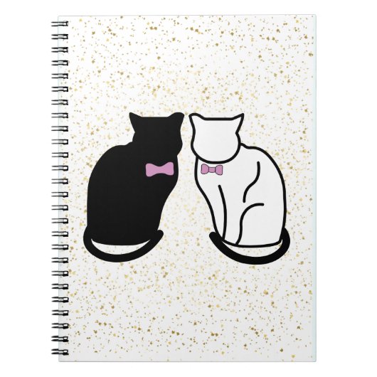 Zwarte en witte kat notitieboek (Voorkant)