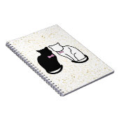 Zwarte en witte kat notitieboek (Rechterzijde)