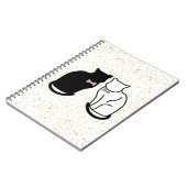 Zwarte en witte kat notitieboek (Linkerzijde)