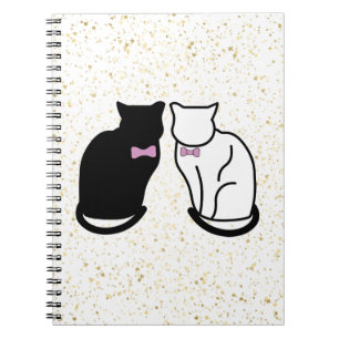 Zwarte en witte kat notitieboek