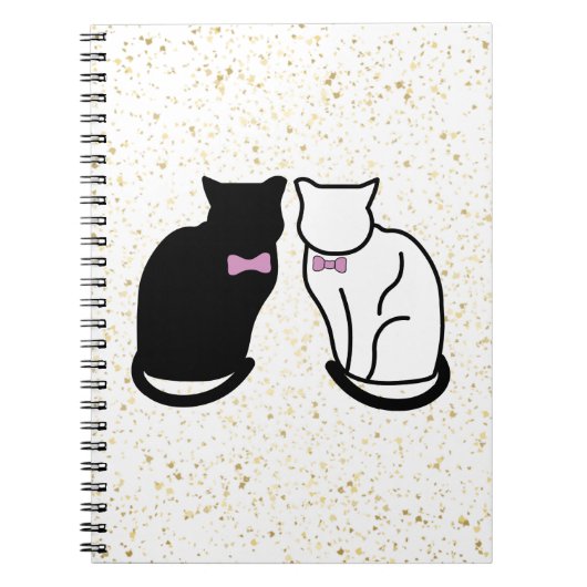 Zwarte en witte kat notitieboek (Voorkant)