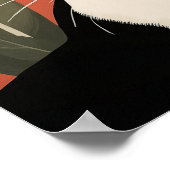 Zwarte en witte kat poster (Hoek)