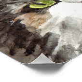 Zwarte en witte kat poster (Hoek)