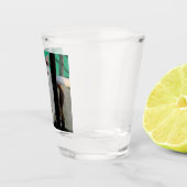 Zwarte en witte kat shot glas (Rechts)