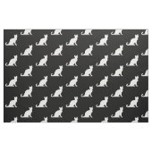 Zwarte en witte kat silhouet textiel stof (Fat Quarter)