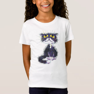 Zwarte en witte kat t-shirt