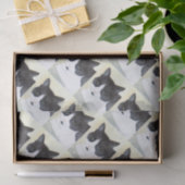 Zwarte en witte kat tissuepapier (Geschenk)