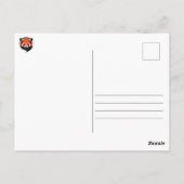 Zwarte en witte kat van Piebald in het Briefkaart  (Achterkant)