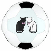 Zwarte en witte kat voetbal (Voorkant)