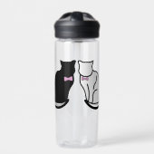 Zwarte en witte kat waterfles (Voorkant)