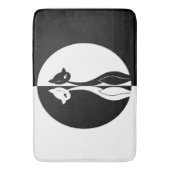 Zwarte en witte katten badmat (Voorkant Verticaal)