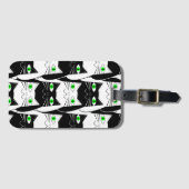 Zwarte en witte katten bagagelabel (Voorkant (horizontaal))