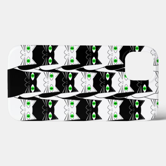 Zwarte en witte katten Case-Mate iPhone case (Achterkant (horizontaal))