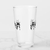 Zwarte en witte katten | Drie Katten Glas (Rechts)
