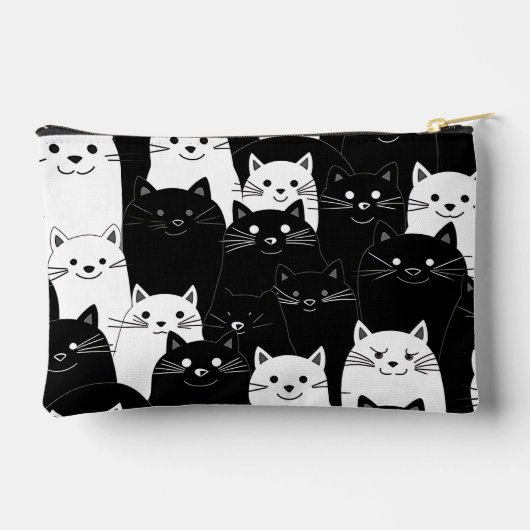 Zwarte en witte katten etui (Achterkant)