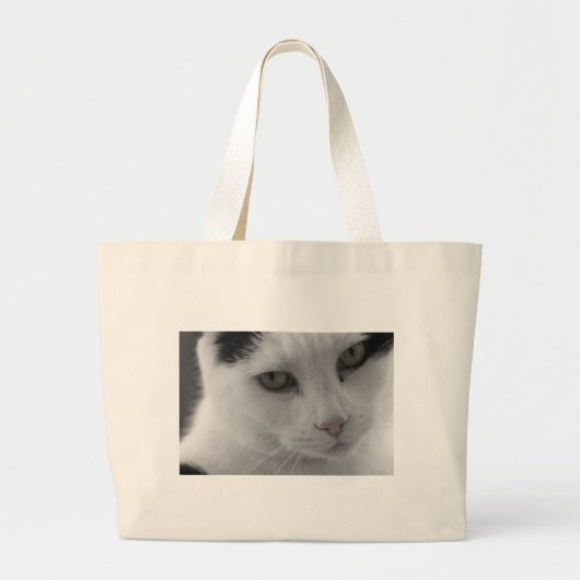 Zwarte en witte katten grote tote bag (Voorkant)