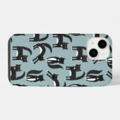 Zwarte en witte katten iPhone hoesje (Achterkant horizontaal)