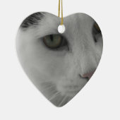 Zwarte en witte katten keramisch ornament (Rechts)