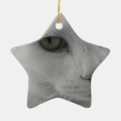 Zwarte en witte katten keramisch ornament (Voorkant)