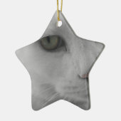 Zwarte en witte katten keramisch ornament (Links)