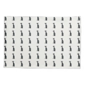 Zwarte en witte katten kussensloop (Achterkant)