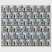 Zwarte en witte katten langzaam dansen cadeaupapier (Vlak)