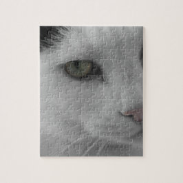 Zwarte en witte katten legpuzzel