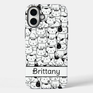 Zwarte En Witte Katten Maken Het Schattig iPhone 16 Plus Hoesje