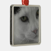 Zwarte en witte katten metalen ornament (Rechts)