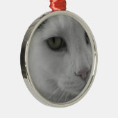 Zwarte en witte katten metalen ornament (Rechts)