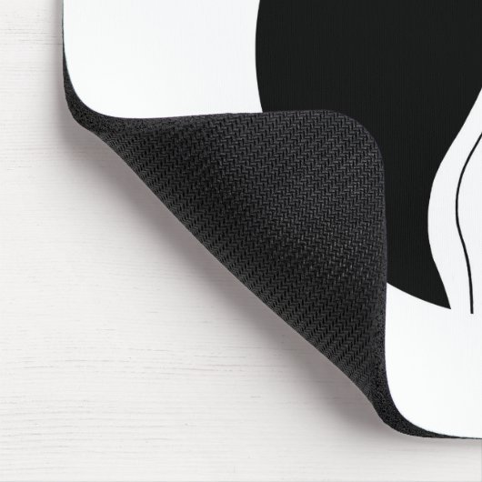 Zwarte en witte katten muismat (Hoek)