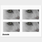 Zwarte en witte katten rechthoekige sticker (Vel)