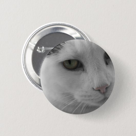 Zwarte en witte katten ronde button 5,7 cm (Voorkant /achterkant)