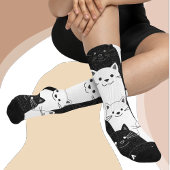 Zwarte en witte katten sokken