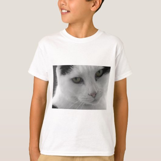 Zwarte en witte katten t-shirt (Voorkant)