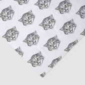 Zwarte en witte katten tissuepapier (Detail)