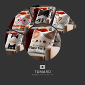 Zwarte en witte katten zijn therapeuten met snorha t-shirt