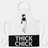 zwarte en witte kattenbaksteen schort (Voorkant)