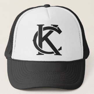 ZWARTE EN WITTE KC-LOGO TRUCKER PET