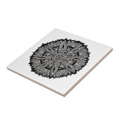 Zwarte en witte keramische tegel tegeltje (Zijkant)