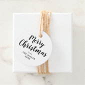 Zwarte en witte kerst bedankjes labels (In situ)