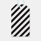 Zwarte en witte kerst cadeaulabel (Achterkant)