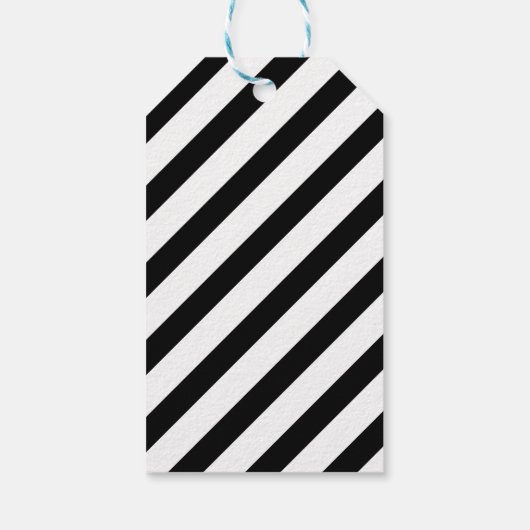 Zwarte en witte kerst cadeaulabel (Achterkant)