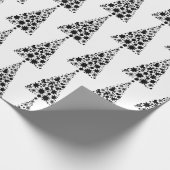 Zwarte en witte kerst cadeaupapier (Hoek)