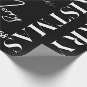 Zwarte en witte kerst cadeaupapier (Hoek)