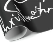 Zwarte en witte kerst cadeaupapier (Rol Hoek)